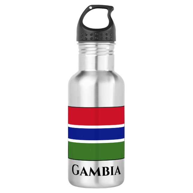 Bouteille D'eau Drapeau Gambie (Devant)