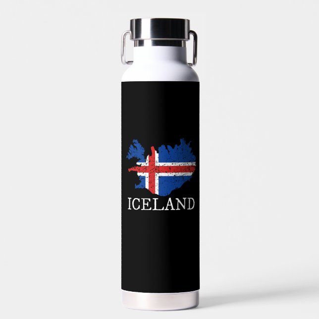Bouteille D'eau Drapeau Islande (Avant)