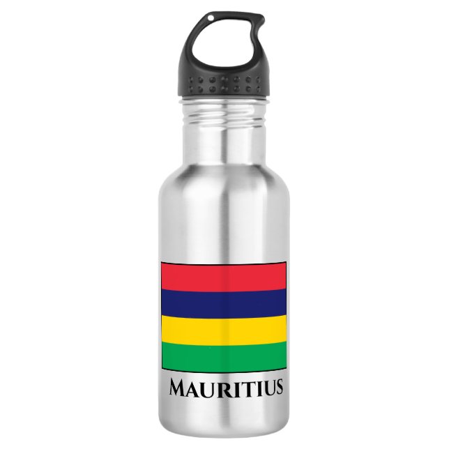 Bouteille D'eau Drapeau Maurice (Devant)