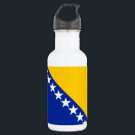 Bouteille D'eau Drapeau patriotique de Bosnie-Herzégovine<br><div class="desc">Le drapeau national de la Bosnie-Herzégovine.</div>