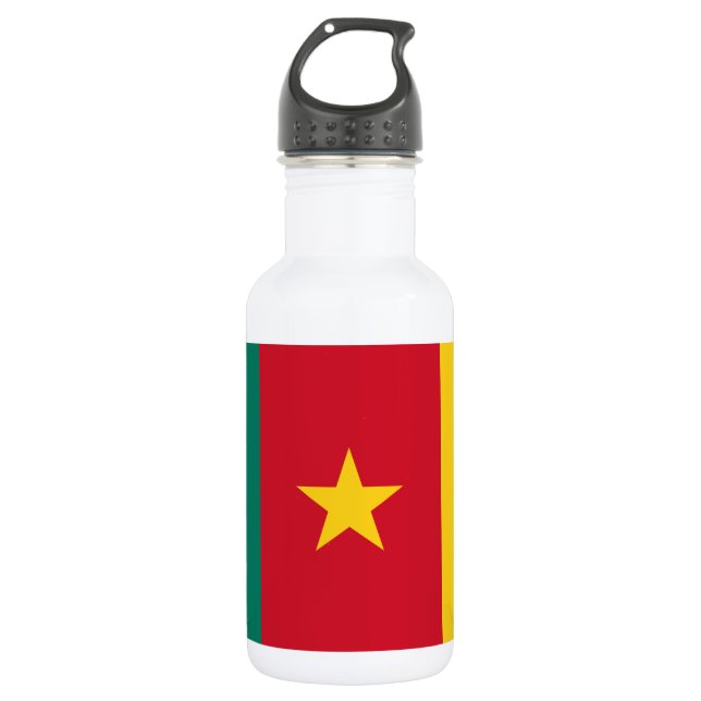 Bouteille D'eau Drapeau patriotique du Cameroun (Devant)