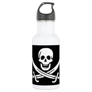 Bouteille D'eau Drapeau pirate crâne épées croisées