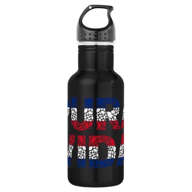 Bouteille D'eau Drapeau Pura Vida du Costa Rica (Devant)