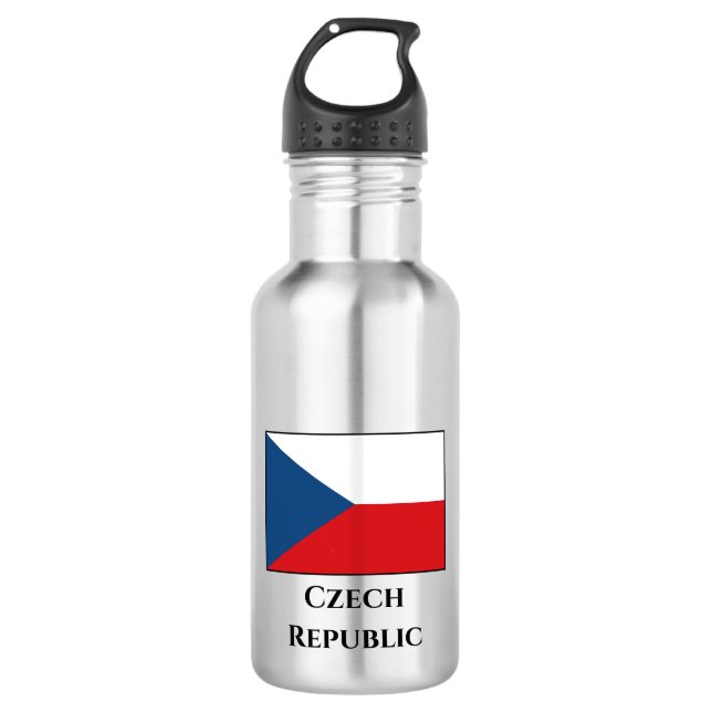 Bouteille D'eau Drapeau République tchèque (Devant)