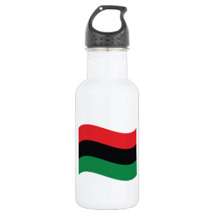 Bouteille D'eau Drapeau rouge, noir et vert