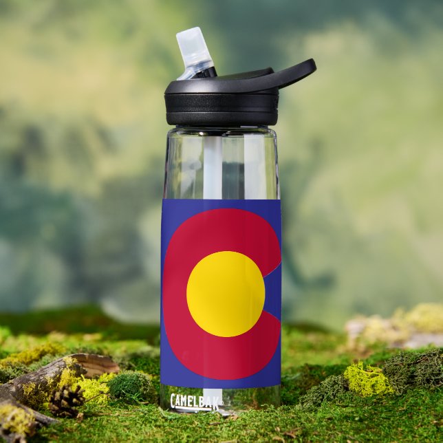 Bouteille D'eau Drapeau stylisé de l'État du Colorado (En extérieur (pivotée))