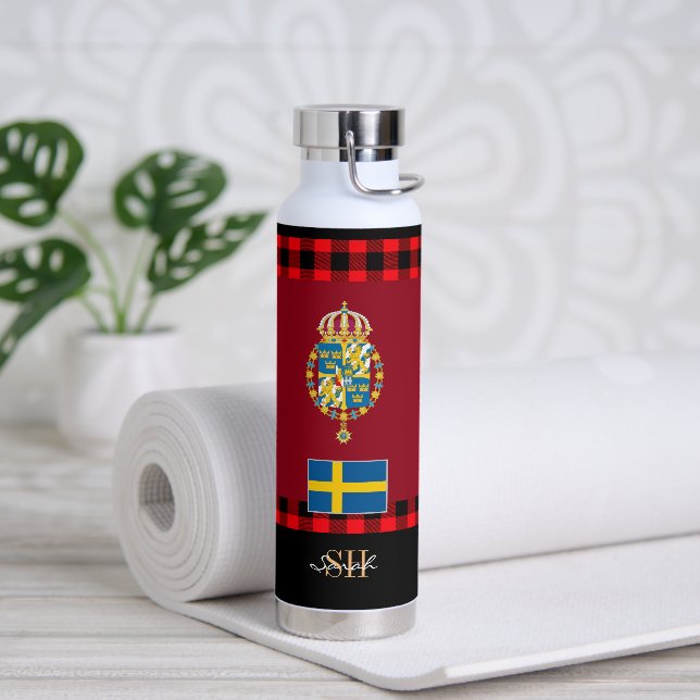 Bouteille D'eau Drapeau suédois Rustique Vacuum Isolé (Yoga)