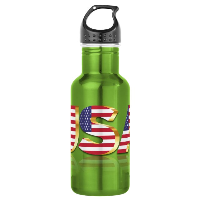 Bouteille d'eau Drapeau USA (Devant)
