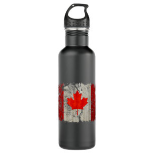 Bouteille D'eau Drapeau vintage Canada Fierté canadienne Érable