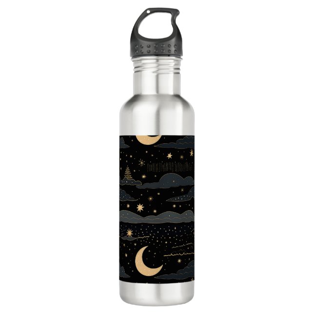Bouteille D'eau Dreamy Starry Night Sky bateau en acier inoxydable (Devant)