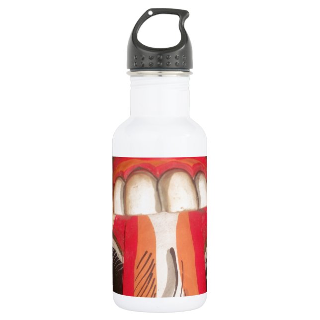 Bouteille D'eau Drôle effrayant Langue bizarre asiatique Halloween (Devant)