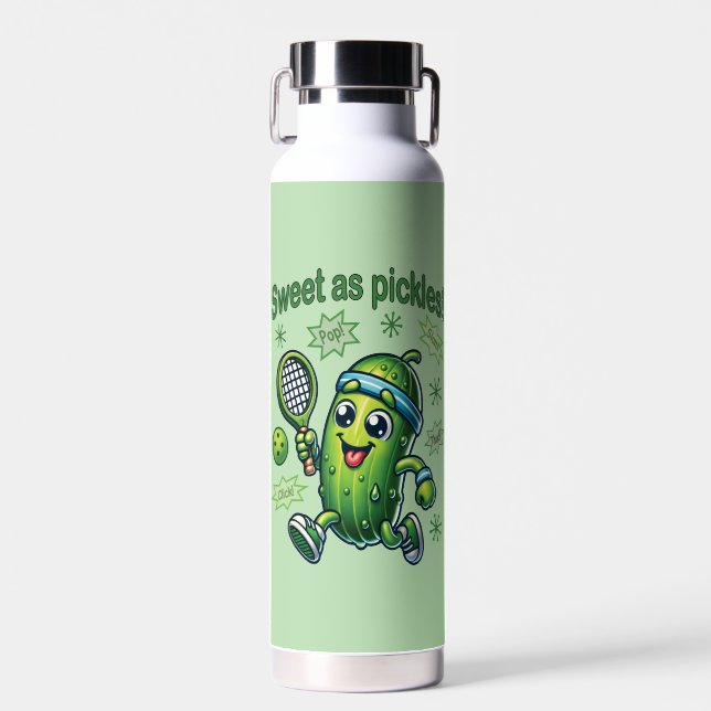 Bouteille D'eau Drôle mignon sucré comme chatons Pickleball (Avant)