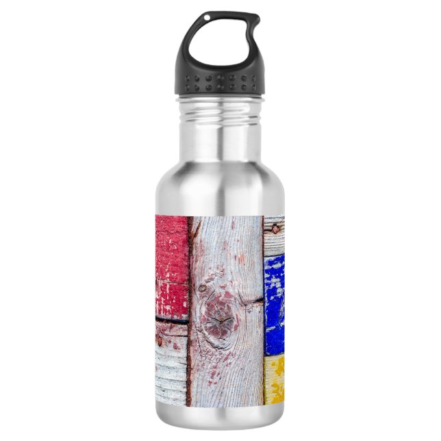 Bouteille D'eau Drôle Neoplasticisme en bois style art (Devant)