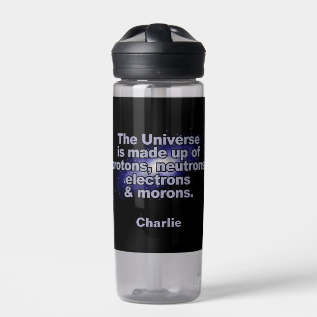 Bouteille D'eau Drôle nom personnalisé "L'Univers" (Extérieur)