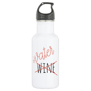 Bouteille d'eau drôle pas de vin Humour