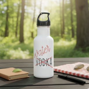 Bouteille d'eau drôle sans vodka Humour