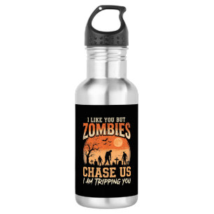 Bouteille D'eau Drôles de Zombies Halloween Nous Pourchassent Desi