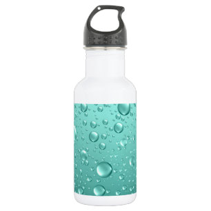 Bouteille D'eau Droplets d'eau verte turquoise