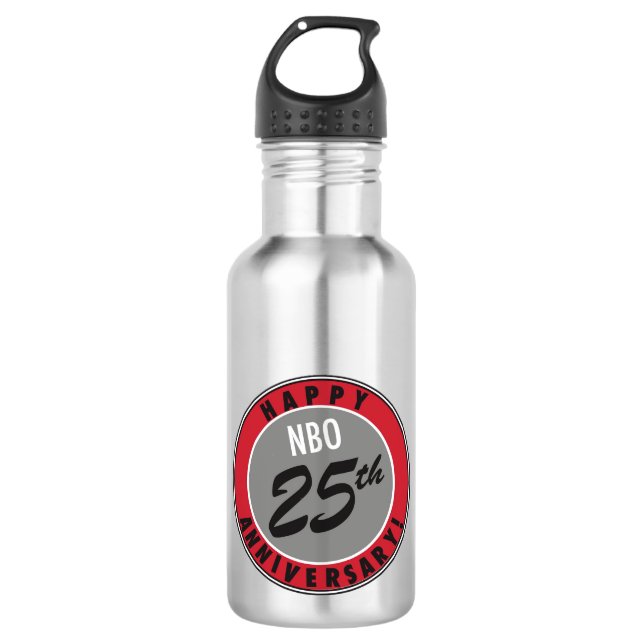 Bouteille d'eau du 25e anniversaire de NBO (Devant)