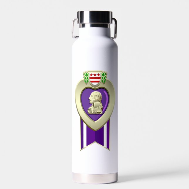 Bouteille d'eau du coeur pourpre (Avant)