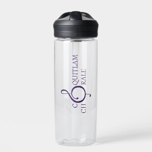 Bouteille d'eau du logo de chorale verticale