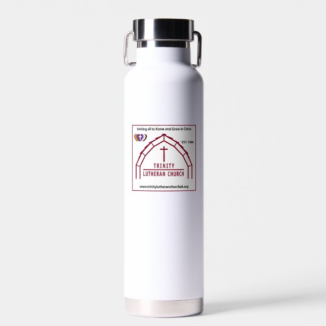 Bouteille d'eau du logo Trinity (Avant)
