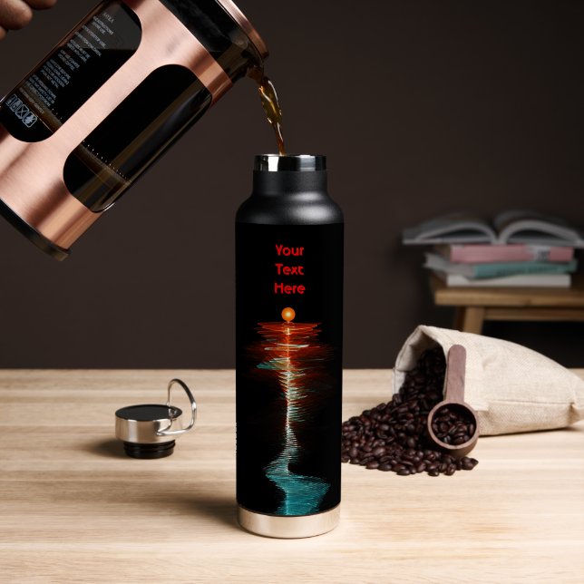 Bouteille D'eau Dualité onde-particule (Café (pivoté))
