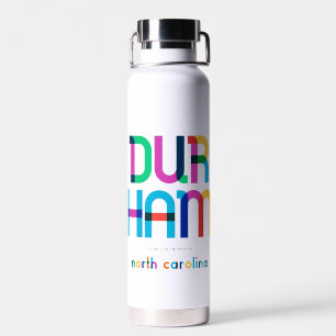 Bouteille D'eau Durham North Carolina Mid Century, Pop Art,