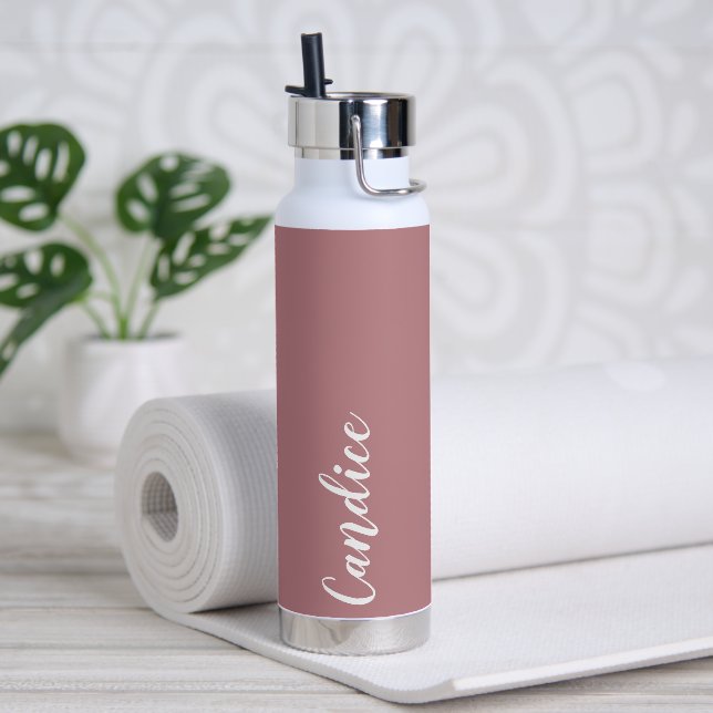 Bouteille D'eau Dusty Rose Mariage personnalisé Bridesmaid (Yoga)