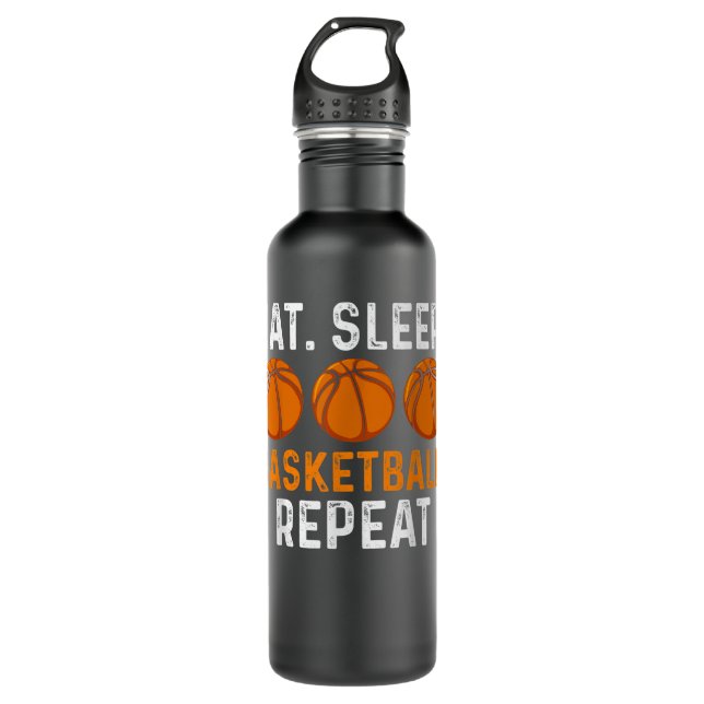 Bouteille D'eau Eat Sleep Basketball Repeat Eat Sleep Basketball P (Devant)