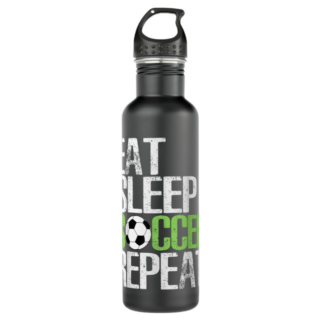 Bouteille D'eau Eat Sleep Soccer Repeat Cool Sport Player Poison (Devant)