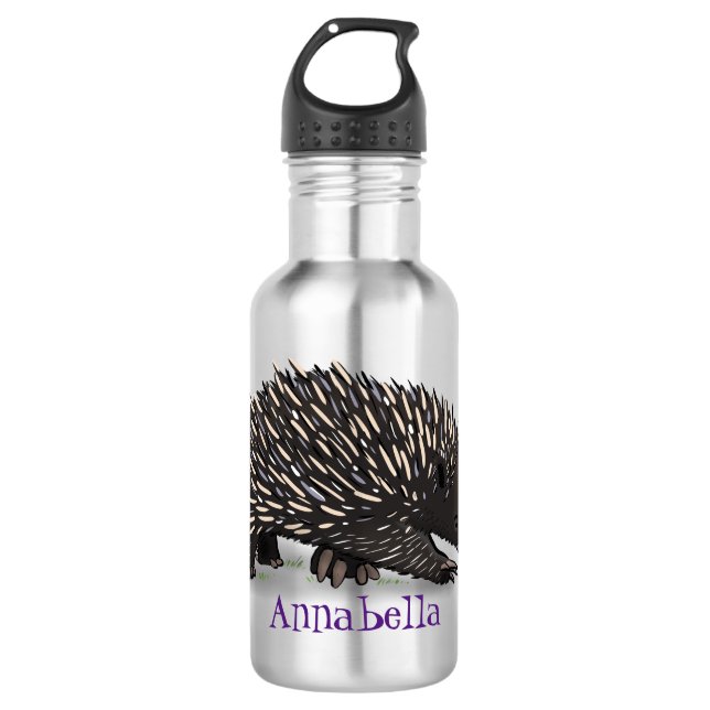 Bouteille D'eau Echidna mignonne avec dessin animé d'abeille (Devant)