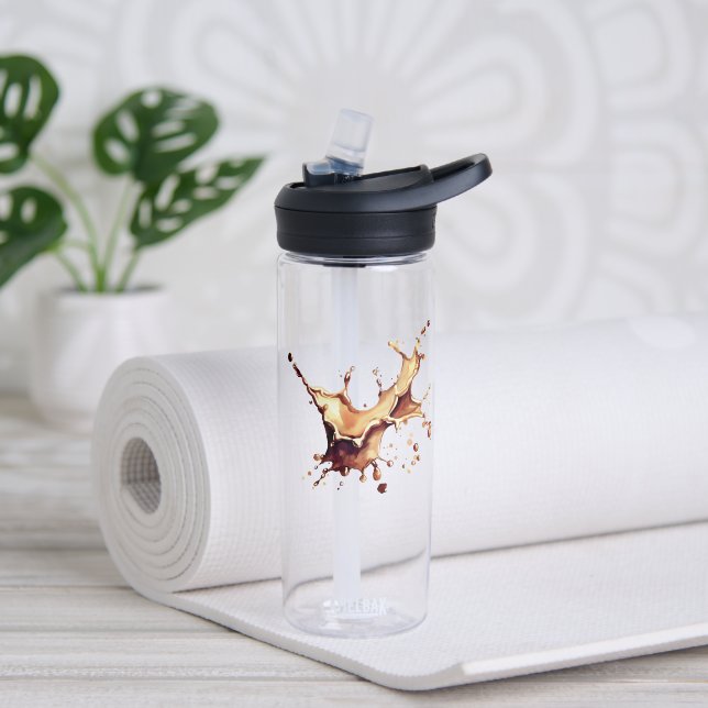 Bouteille D'eau Éclaboussure de café (Yoga (pivotée))