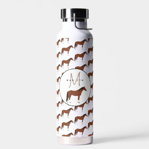 Bouteille D'eau École monogramme de cheval