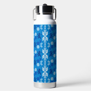 Bouteille D'eau Écossais bleu et blanc