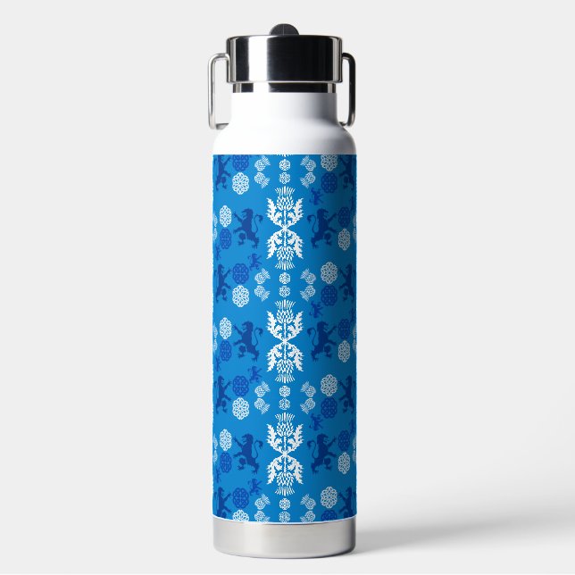 Bouteille D'eau Écossais bleu et blanc  (Salle de sport)