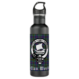 Bouteille D'eau Ecosse Clan Wood Crest & Tartan