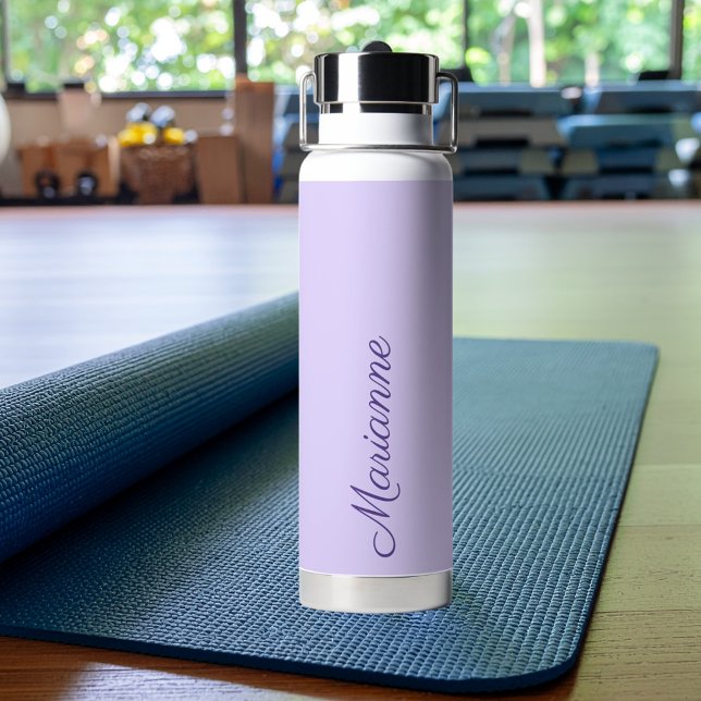 Bouteille D'eau Écriture personnalisée lavande (Créateur téléchargé)