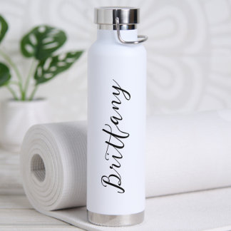 Bouteille D'eau Écriture personnalisée minimaliste moderne