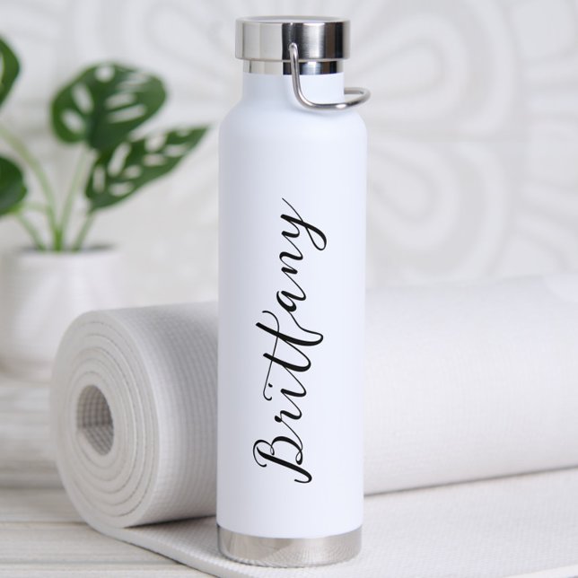 Bouteille D'eau Écriture personnalisée minimaliste moderne (Personalized Water Bottle with Name - perfect as a birthday gift, bridesmaid gift or for the bride!)