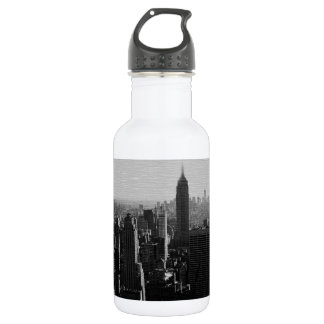 Bouteille D'eau Effet Bois noir et blanc NYC