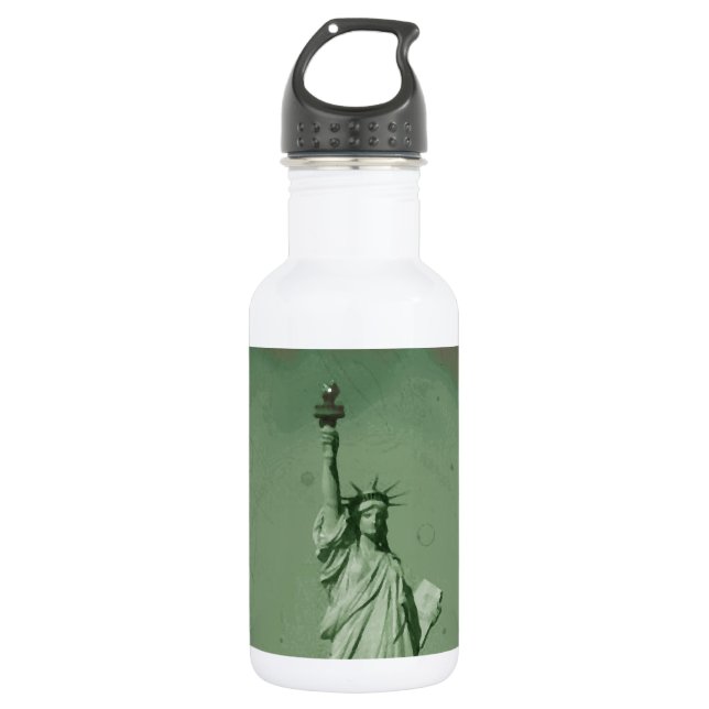 Bouteille D'eau Effet photo endommagé Statue de la Liberté (Devant)