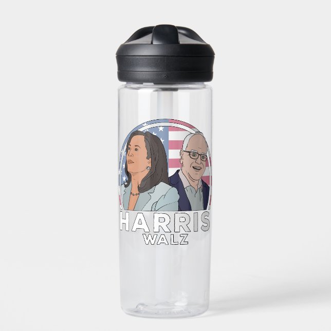 Bouteille D'eau Élection de Harris Walz (Extérieur)