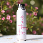Bouteille D'eau Elegant Calligraphy Script Personalized Name<br><div class="desc">Elegant Calligraphy Script Personalized Name Water Bottle features your custom name in elegant calligraphy script. Perfect as personalized gifts for family and friends for Christmas and birthdays or as favors for weddings and events. Add a personalized touch to custom corporate gifts and more. Designed by ©2025 Evco Studio www.zazzle.com/store/evcostudio</div>