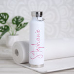 Bouteille D'eau Elegant Calligraphy Script Personalized Name<br><div class="desc">Elegant Calligraphy Script Personalized Name Water Bottle features your custom name in elegant calligraphy script. Perfect as personalized gifts for family and friends for Christmas and birthdays or as favors for weddings and events. Add a personalized touch to custom corporate gifts and more. Designed by ©2025 Evco Studio www.zazzle.com/store/evcostudio</div>