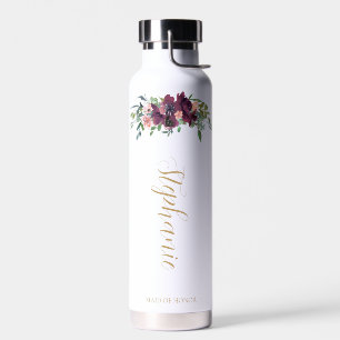 Bouteille D'eau Elégant Floral Personnalisé Bridesmaid Proposition