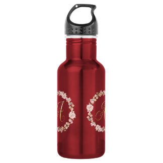 Bouteille D'eau Élégant Monogramme Floral Lettre A Mug en Céramiqu
