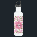 Bouteille D'eau Élégant Motif de fleurs d'hydragea rose<br><div class="desc">Portez l'élégance partout où vous allez avec l'Elégante Motif de fleurs d'Hydrangée rose Monogramme Bouteille d'eau en acier inoxydable. Doté d'hydrangées roses douces et d'un monogramme personnalisé, cette bouteille d'eau offre à la fois beauté et fonctionnalité. Fabriqué en acier inoxydable de haute qualité, il garde vos boissons à la température...</div>