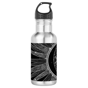 Bouteille D'eau Elégante conception en noir de la lune de soleil