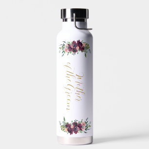 Bouteille D'eau Elégante Floral Personnalisé Mère de la Salle